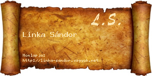 Linka Sándor névjegykártya