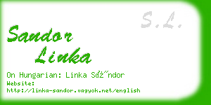 sandor linka business card